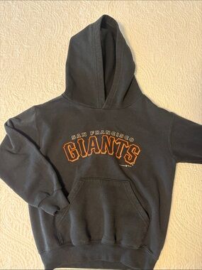 Gear For Sports Black Kids Hoodie with Orange Giants Logo